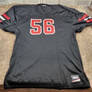 Vintage Bike Football Jersey Mens XL Black Red Mesh Number 56 Practice Shirt